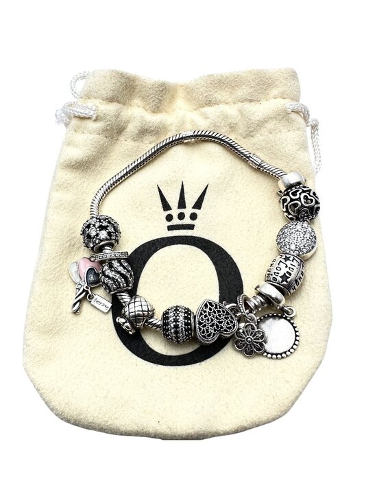 Pandora Jewelry - Pandora Sterling Silver Charm Bracelet 7" Loaded with Charms 37 Grams And Pouche
